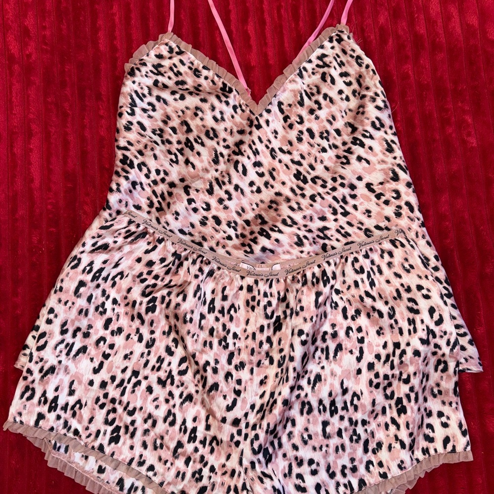 Victoria's Secret Pink Vintage Leopard Chemise